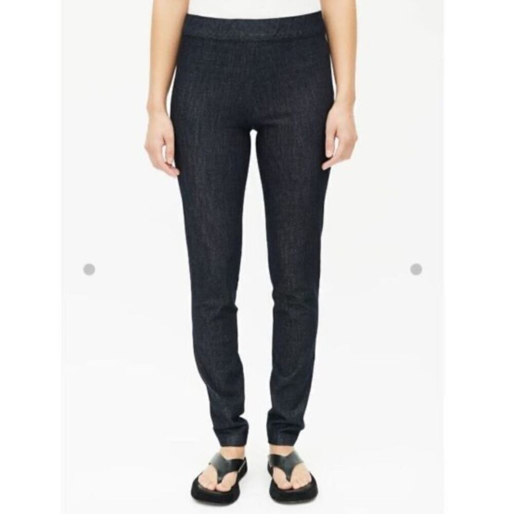 The Row Denim Slim High-Rise Pants - Picture 3 of 10